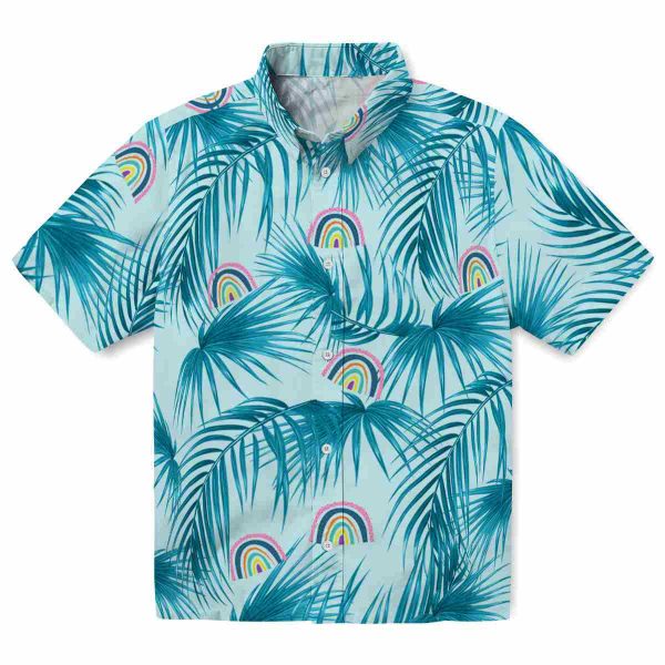 Rainbow Leafy Palms Hawaiian Shirt Best selling