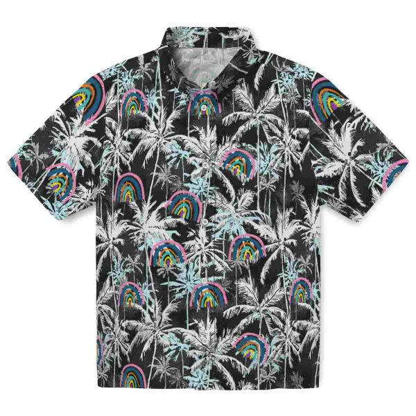 Rainbow Palm Pattern Hawaiian Shirt Best selling