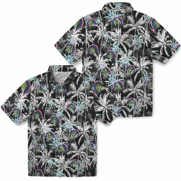 Rainbow Palm Pattern Hawaiian Shirt Latest Model