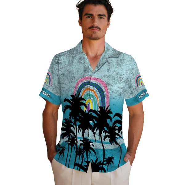 Rainbow Sunset Pattern Hawaiian Shirt High quality