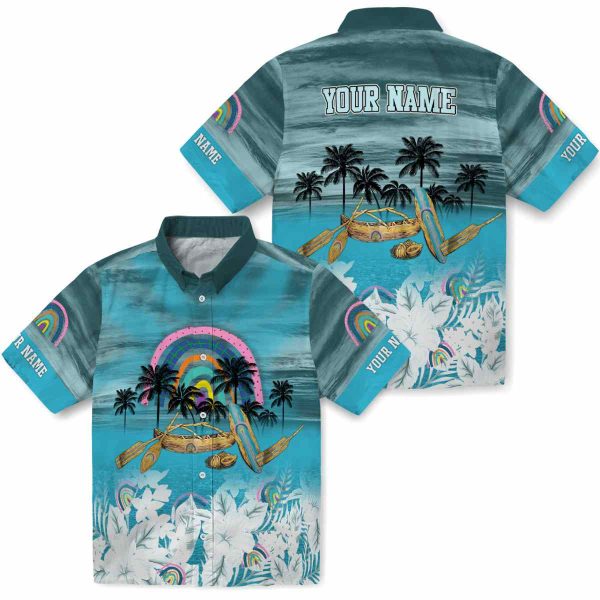 Rainbow Tropical Canoe Hawaiian Shirt Latest Model