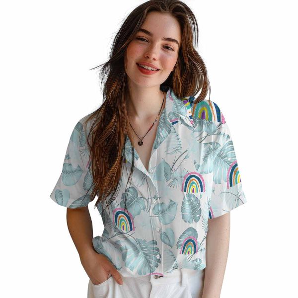 Rainbow Tropical Plants Hawaiian Shirt Trendy