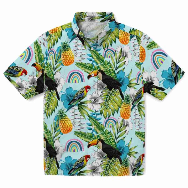 Rainbow Tropical Toucan Hawaiian Shirt Best selling