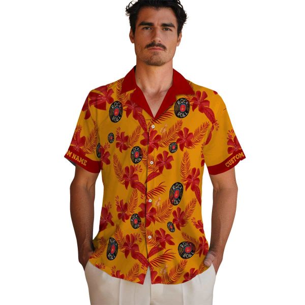 Rock And Roll Botanical Print Hawaiian Shirt High quality