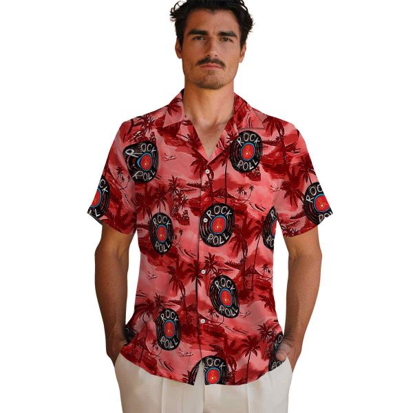 Rock And Roll Coastal Palms Hawaiian Shirt High quality