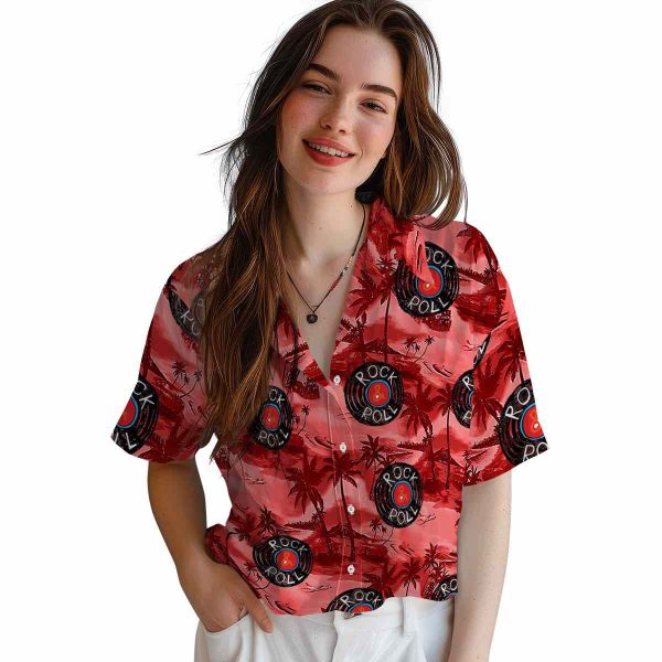 Rock And Roll Coastal Palms Hawaiian Shirt Trendy