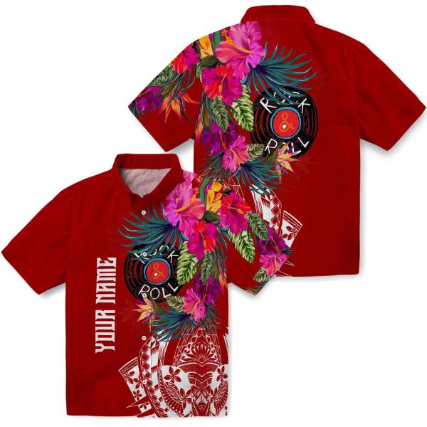 Rock And Roll Floral Polynesian Hawaiian Shirt Latest Model