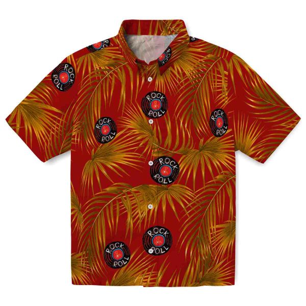 Rock And Roll Leafy Palms Hawaiian Shirt Best selling