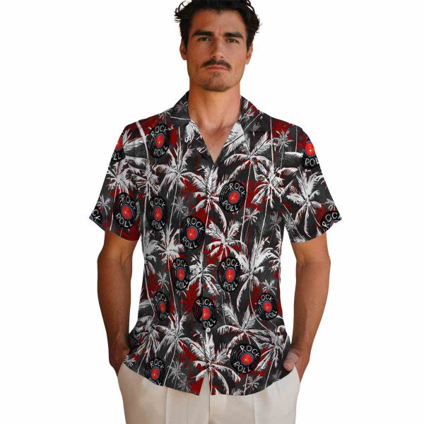 Rock And Roll Palm Pattern Hawaiian Shirt High quality