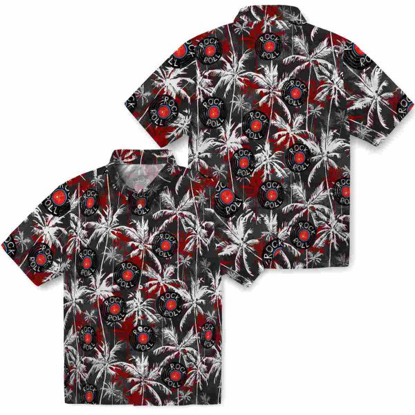 Rock And Roll Palm Pattern Hawaiian Shirt Latest Model