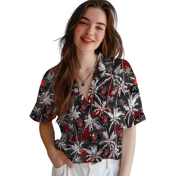 Rock And Roll Palm Pattern Hawaiian Shirt Trendy