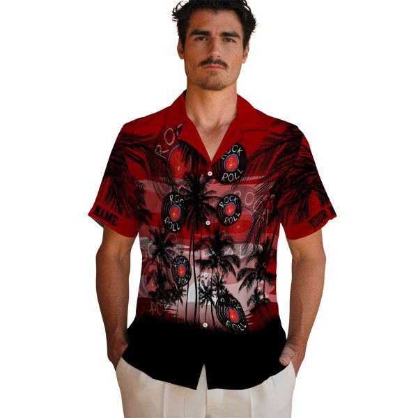 Rock And Roll Sunset Scene Hawaiian Shirt High quality