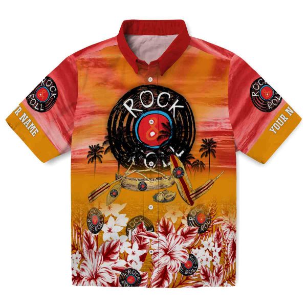 Rock And Roll Tropical Canoe Hawaiian Shirt Best selling