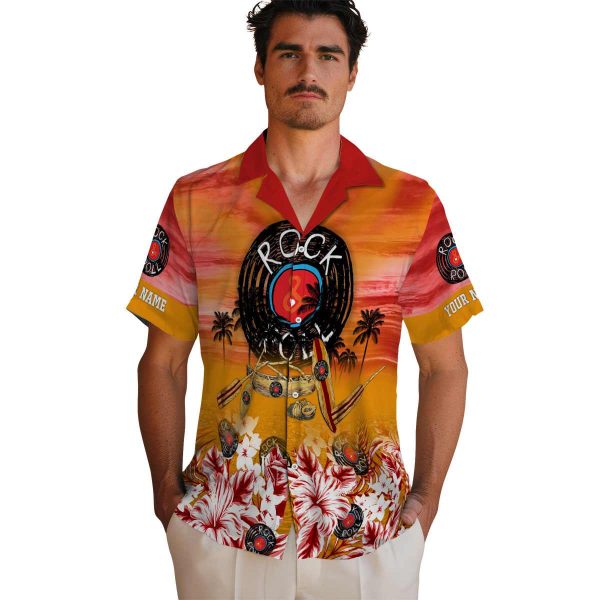 Rock And Roll Tropical Canoe Hawaiian Shirt High quality