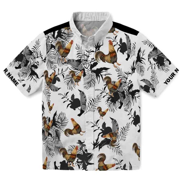 Rooster Botanical Theme Hawaiian Shirt Best selling