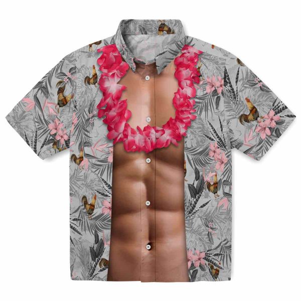 Rooster Chest Illusion Hawaiian Shirt Best selling