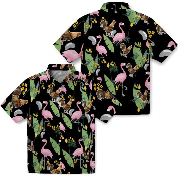 Rooster Flamingo Leaves Hawaiian Shirt Latest Model