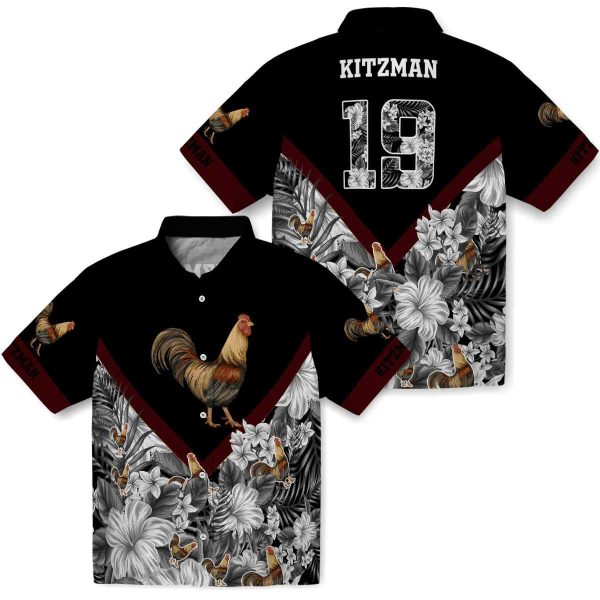 Rooster Floral Chevron Hawaiian Shirt Latest Model