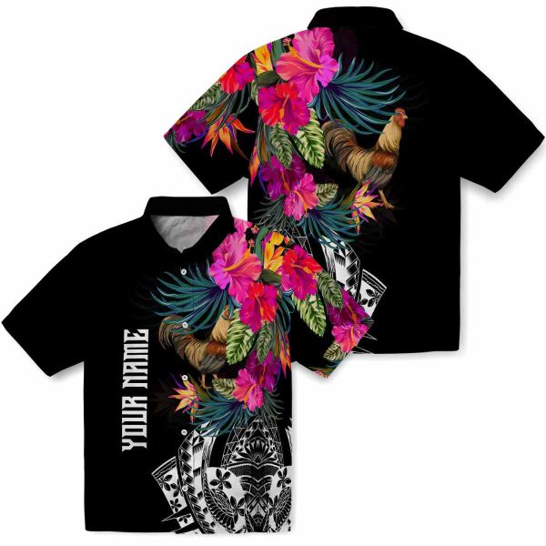 Rooster Floral Polynesian Hawaiian Shirt Latest Model