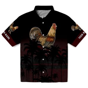 Rooster Sunset Pattern Hawaiian Shirt Best selling