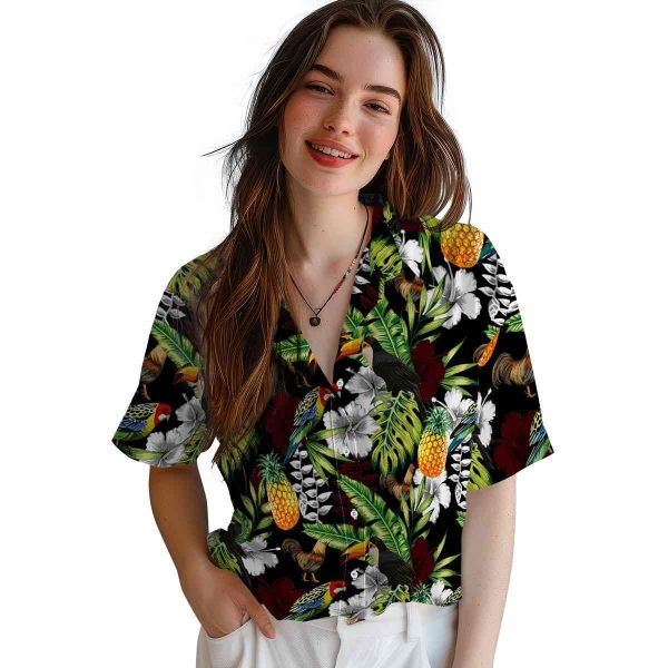 Rooster Tropical Toucan Hawaiian Shirt Trendy