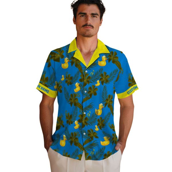 Rubber Duck Botanical Print Hawaiian Shirt High quality