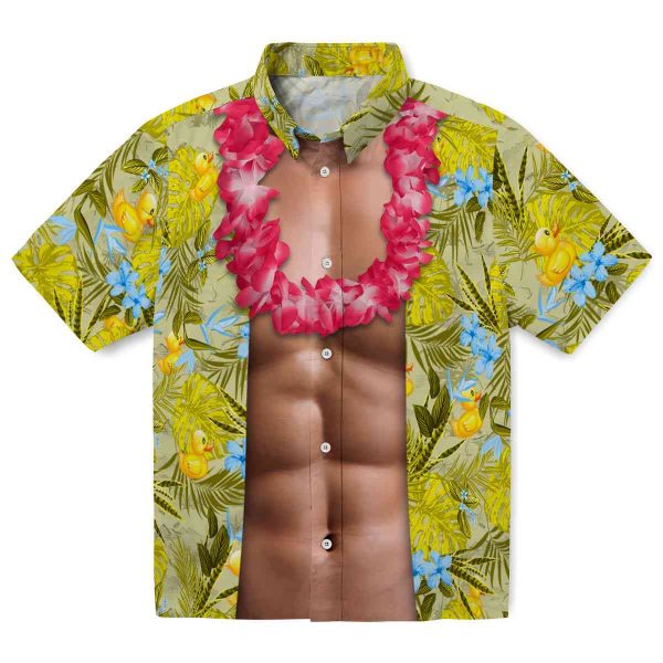 Rubber Duck Chest Illusion Hawaiian Shirt Best selling