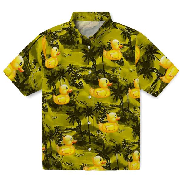 Rubber Duck Coastal Palms Hawaiian Shirt Best selling