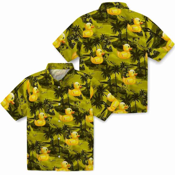 Rubber Duck Coastal Palms Hawaiian Shirt Latest Model