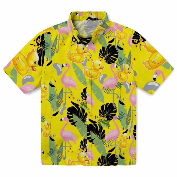 Rubber Duck Flamingo Leaves Hawaiian Shirt Best selling