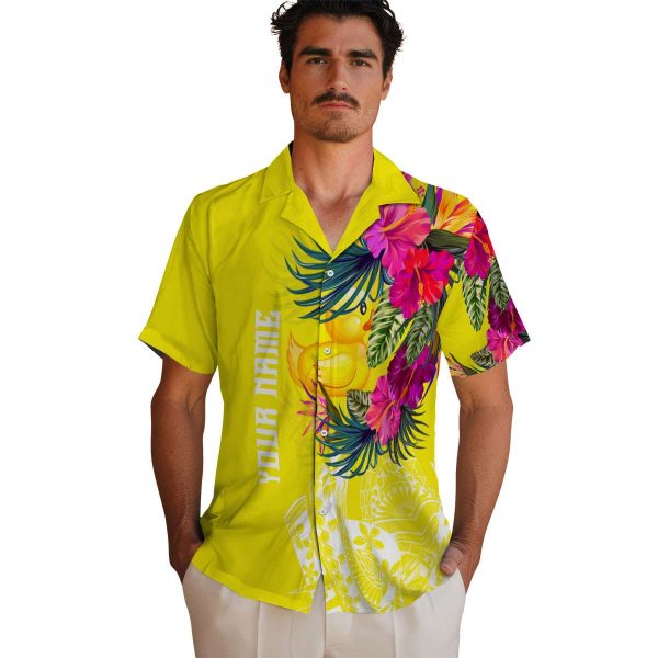 Rubber Duck Floral Polynesian Hawaiian Shirt High quality