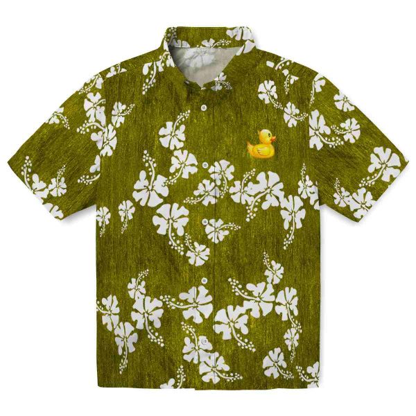 Rubber Duck Hibiscus Clusters Hawaiian Shirt Best selling