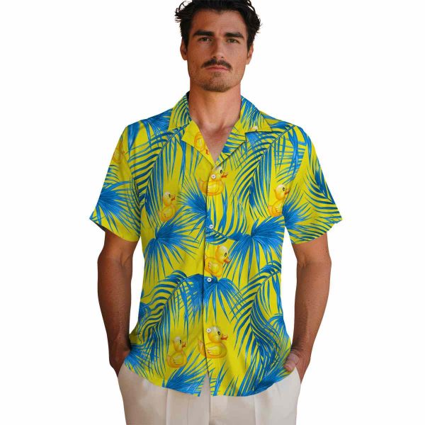 Rubber Duck Leafy Palms Hawaiian Shirt High quality