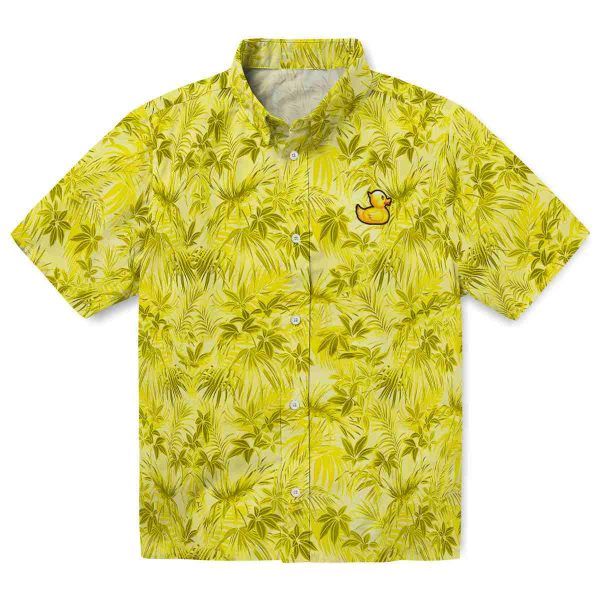 Rubber Duck Leafy Pattern Hawaiian Shirt Best selling