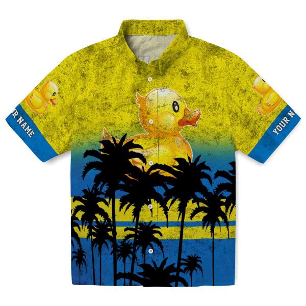 Rubber Duck Sunset Pattern Hawaiian Shirt Best selling