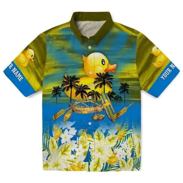 Rubber Duck Tropical Canoe Hawaiian Shirt Best selling