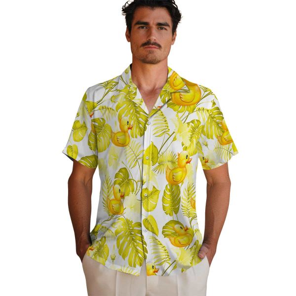 Rubber Duck Tropical Plants Hawaiian Shirt High quality