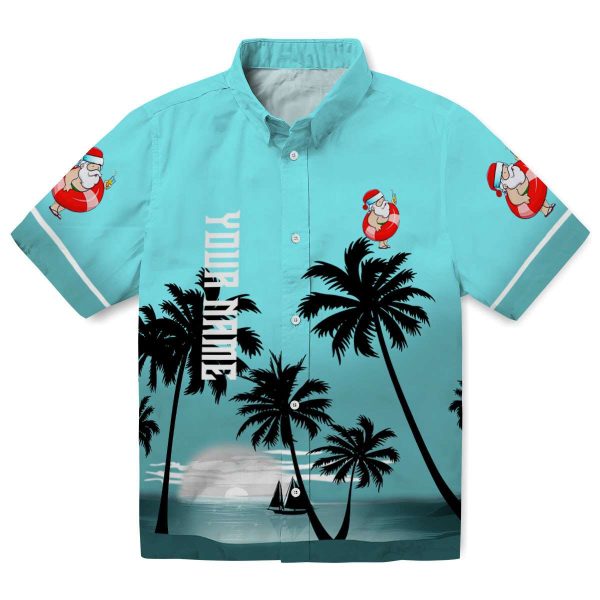 Santa Beach Sunset Hawaiian Shirt Best selling