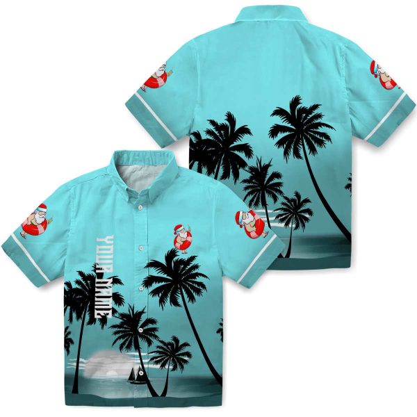 Santa Beach Sunset Hawaiian Shirt Latest Model