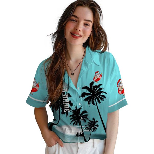 Santa Beach Sunset Hawaiian Shirt Trendy