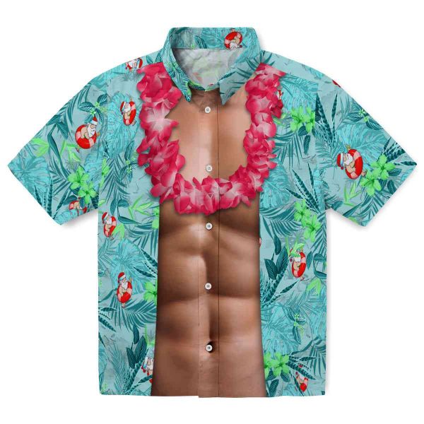 Santa Chest Illusion Hawaiian Shirt Best selling