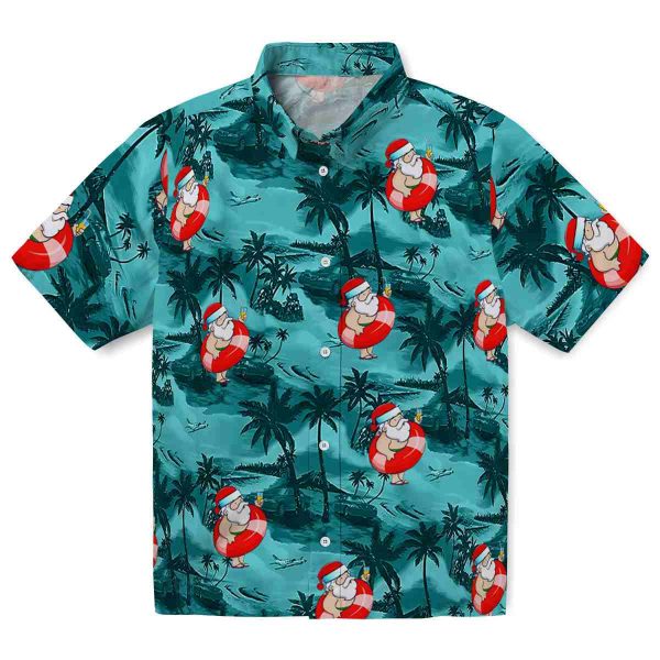 Santa Coastal Palms Hawaiian Shirt Best selling