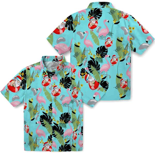 Santa Flamingo Leaves Hawaiian Shirt Latest Model