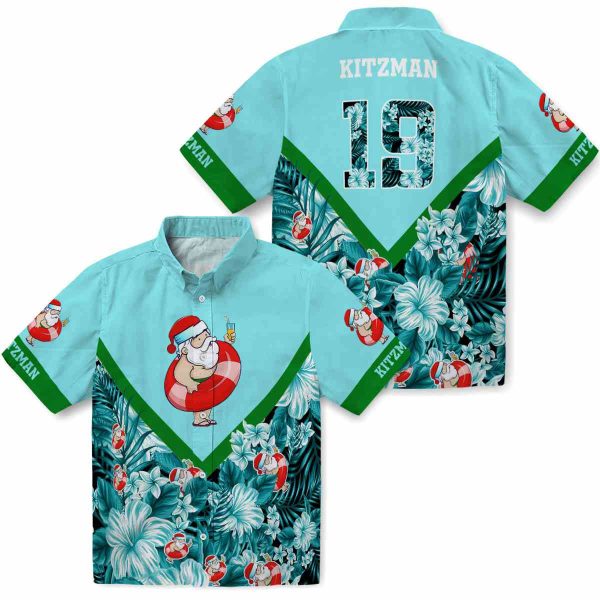 Santa Floral Chevron Hawaiian Shirt Latest Model