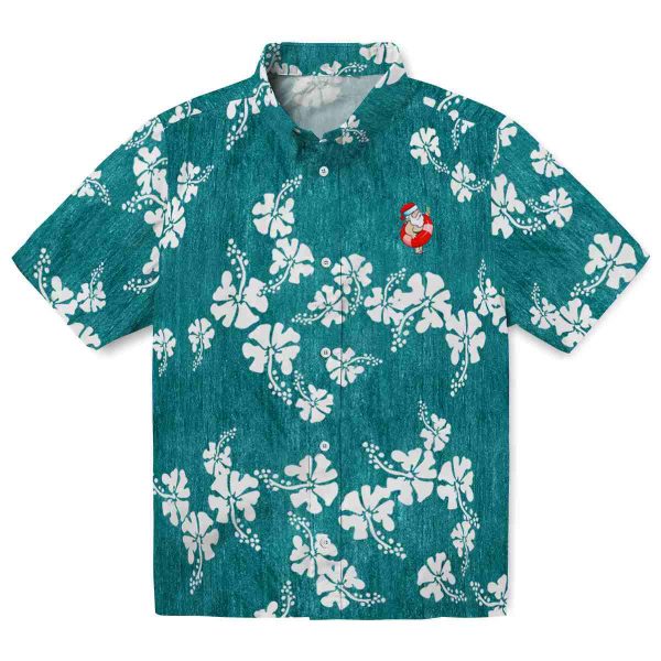 Santa Hibiscus Clusters Hawaiian Shirt Best selling