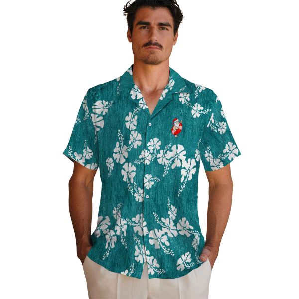 Santa Hibiscus Clusters Hawaiian Shirt High quality