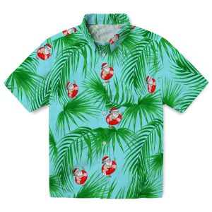 Santa Leafy Palms Hawaiian Shirt Best selling