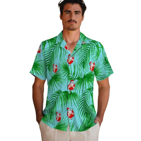 Santa Leafy Palms Hawaiian Shirt High quality