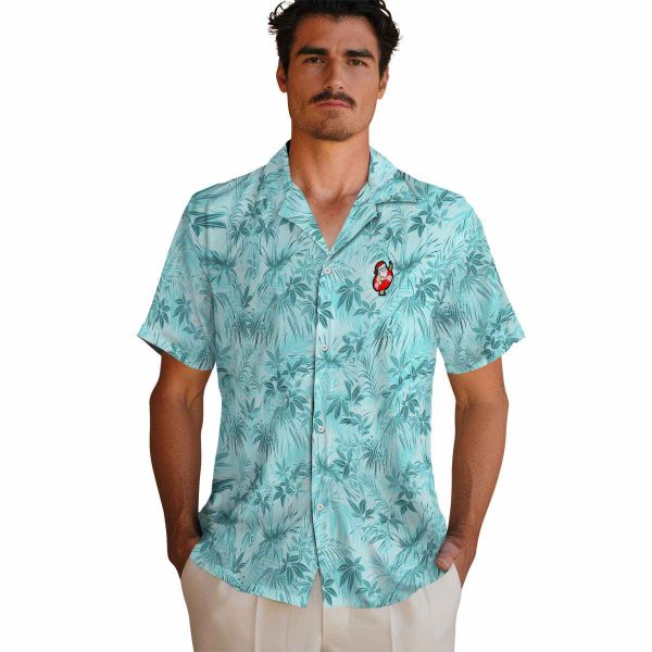 Santa Leafy Pattern Hawaiian Shirt High quality