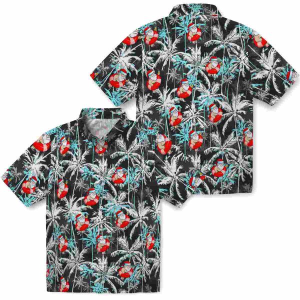 Santa Palm Pattern Hawaiian Shirt Latest Model